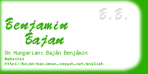 benjamin bajan business card