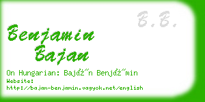 benjamin bajan business card